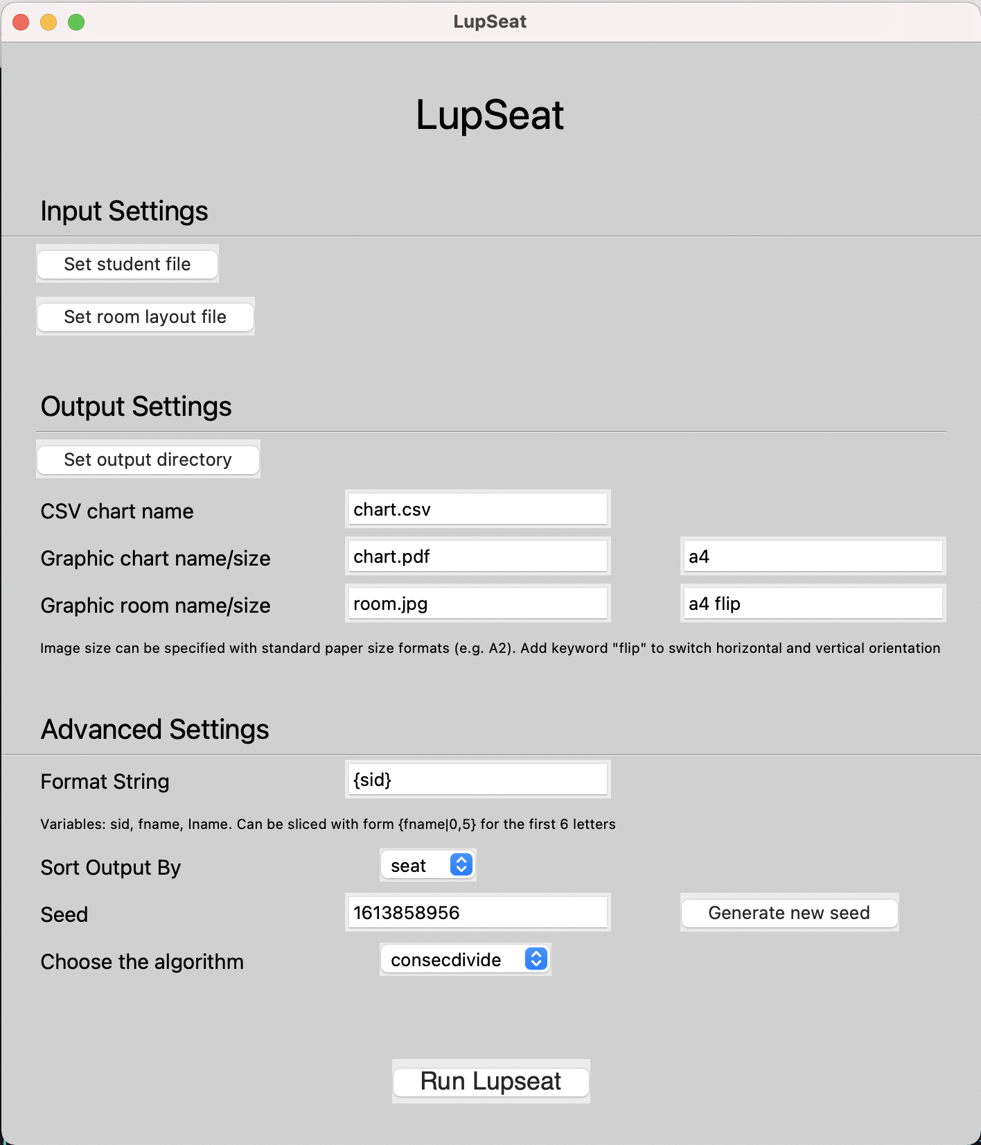 LupSeat GUI