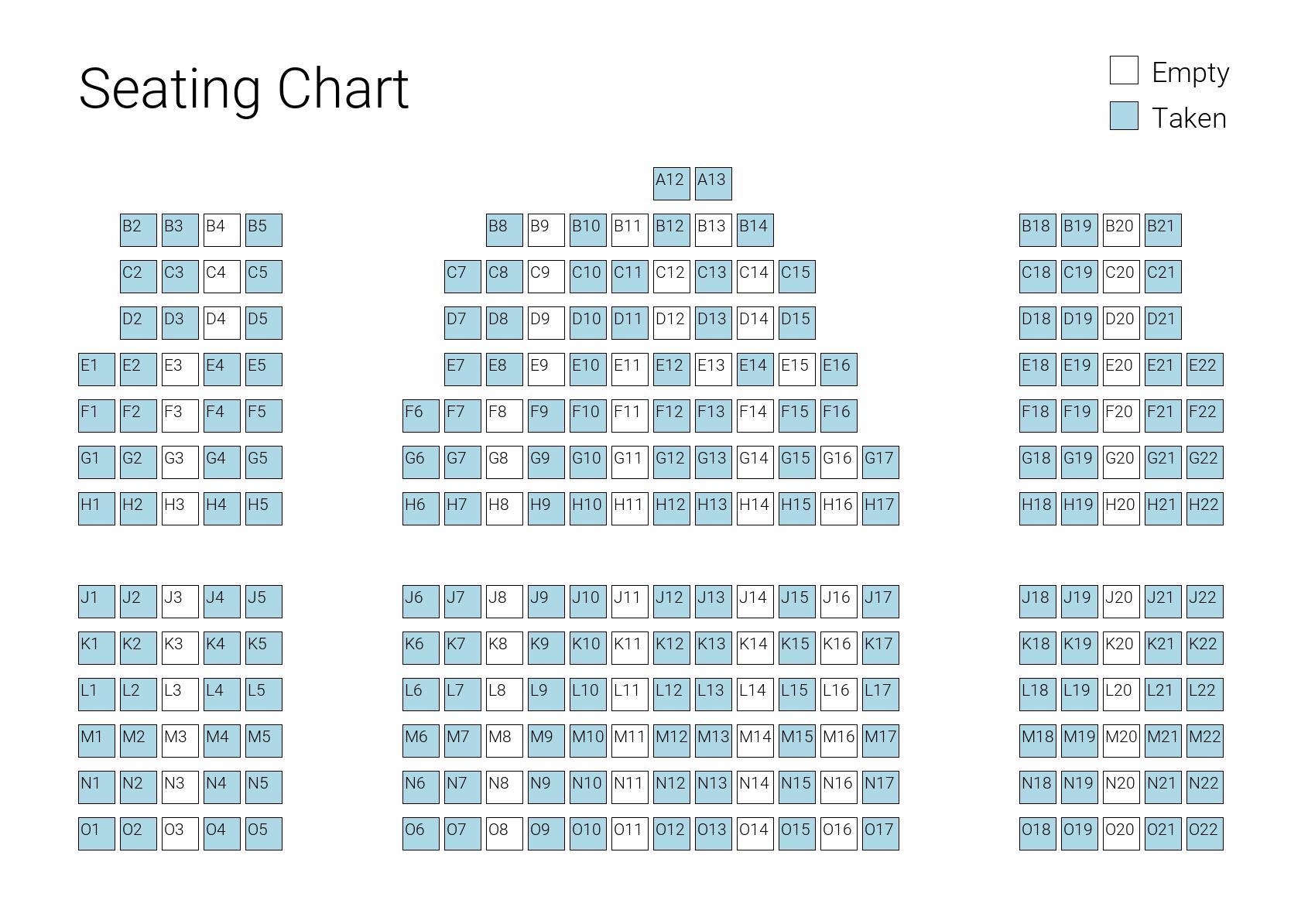 seat assignment cards